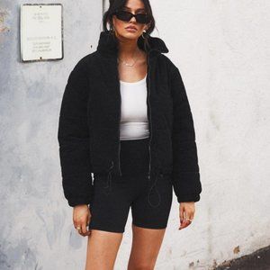 PRINCESS POLLY BLACK PUFFER JACKET